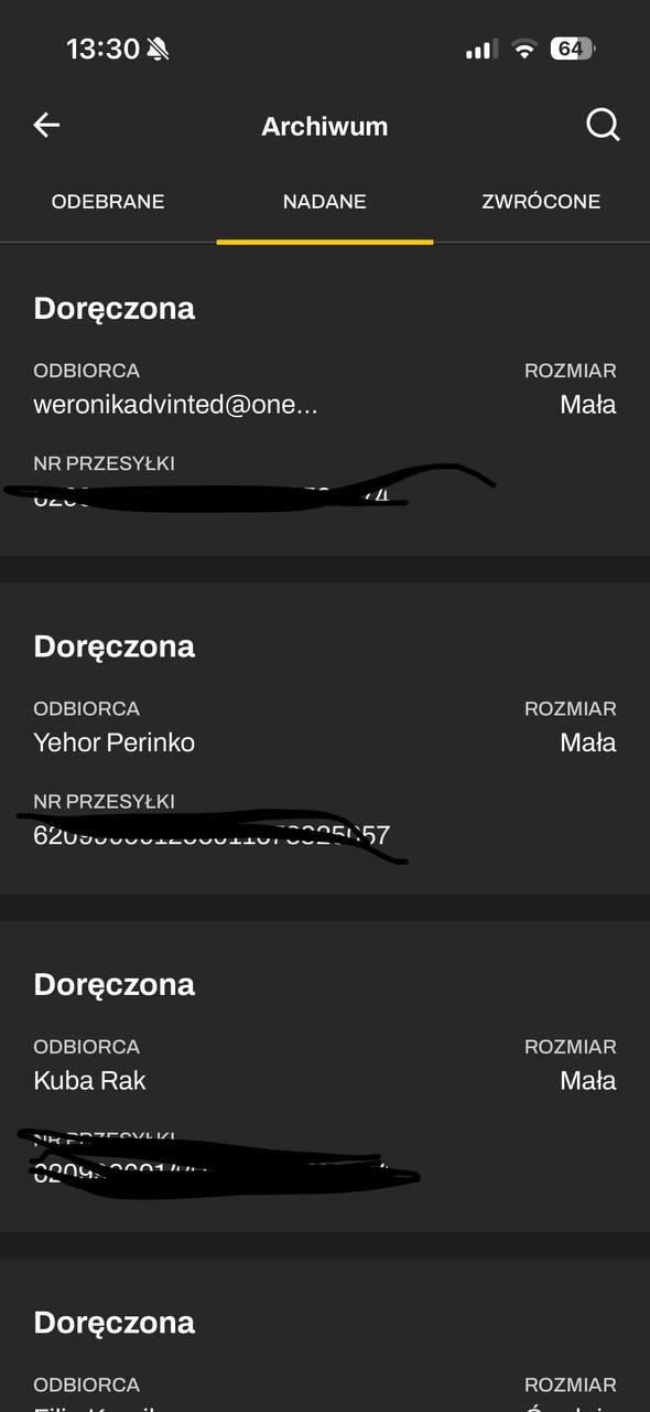 Potwierdzenie nadania paczki InPost 2 – Apple Vault